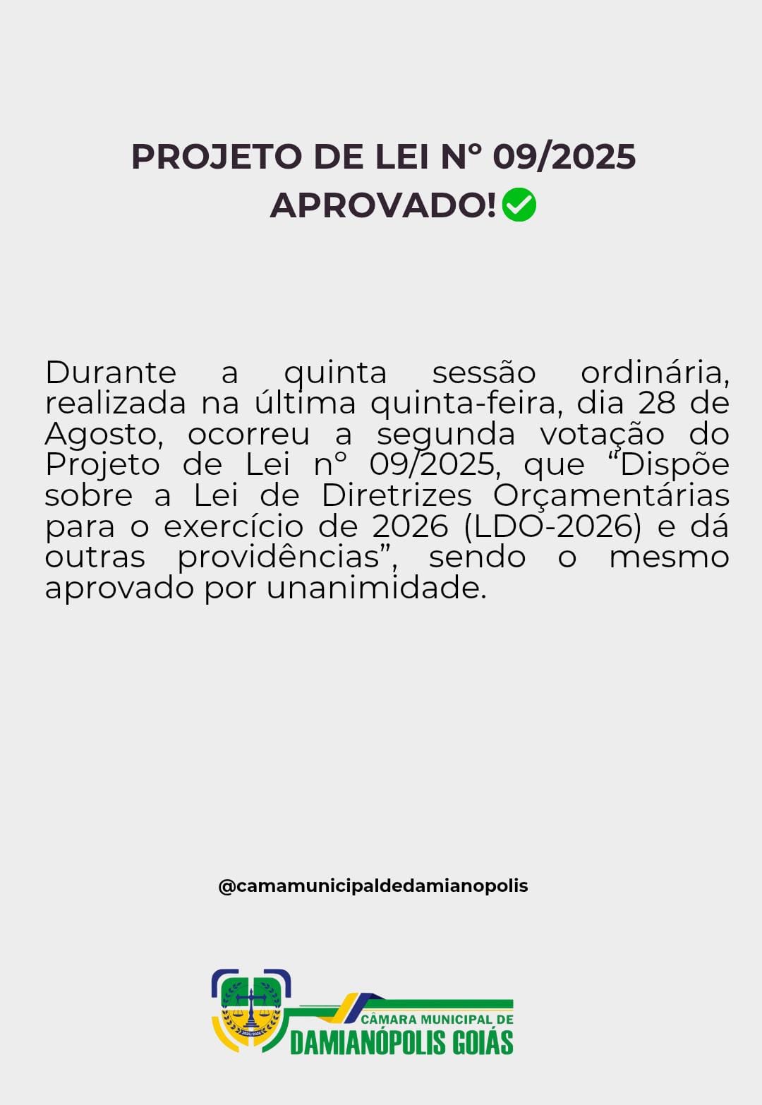 5º Sessão Ordinária de Agosto de 2025