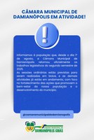 Câmara Municipal de Damianópolis em atividade!
