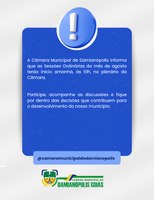 Primeira Sessão Ordinária de Agosto !