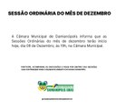 Sessão Ordinária do Mês de Dezembro 